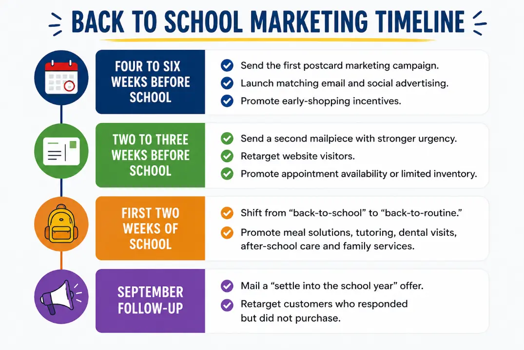 Back to school marketing timeline
