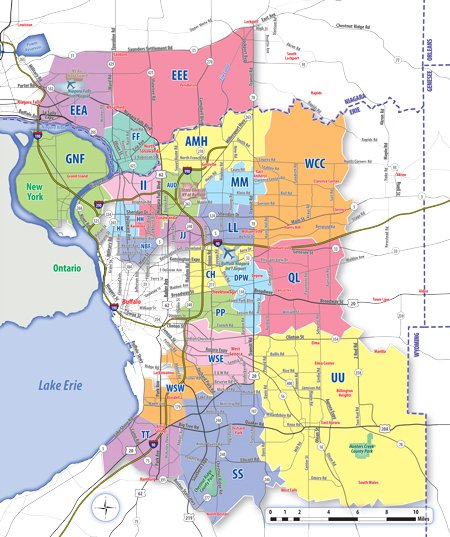 Shared Mailer Valpak buffalo map mail zones