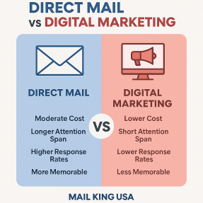 direct mail compared to digital media graphic