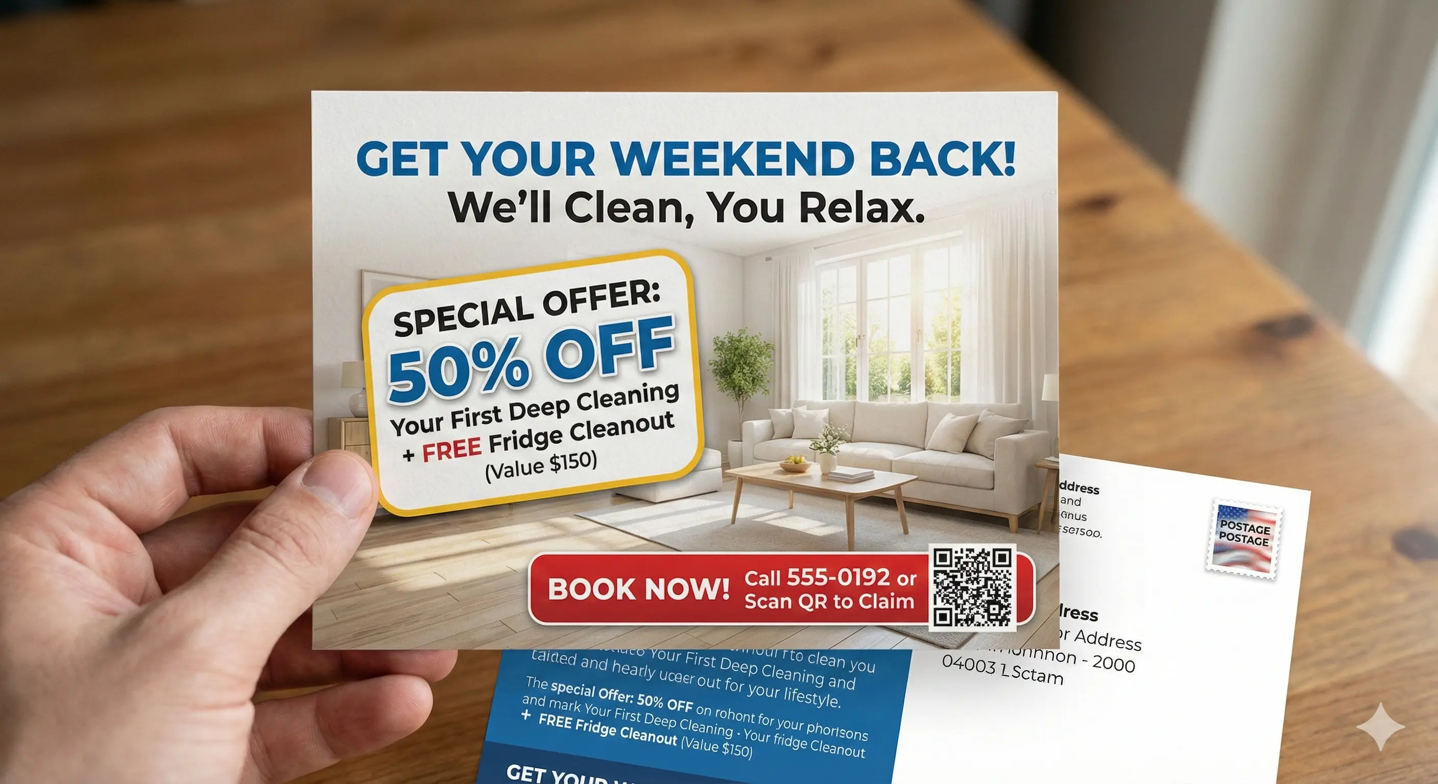 good postcard marketing design example