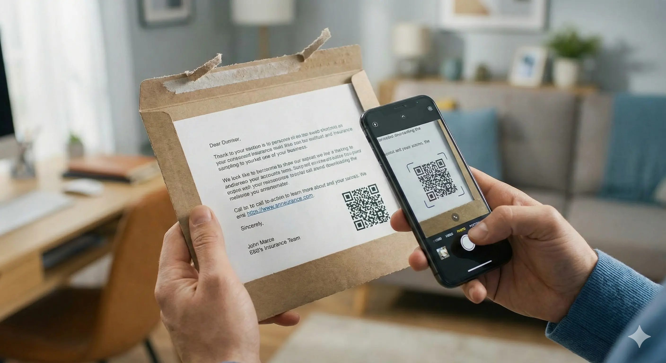 insurance mail marketing qr codes